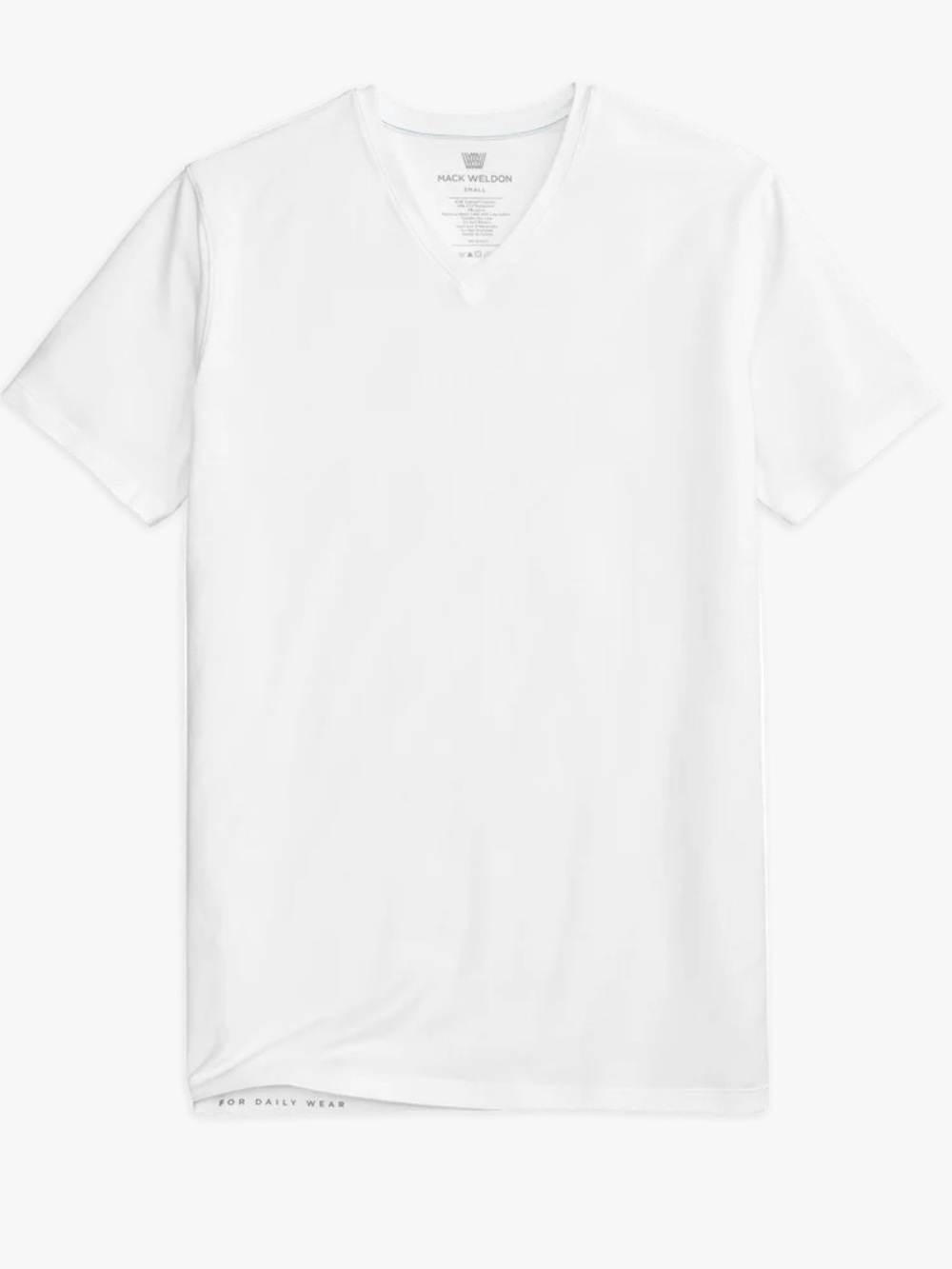 New Mack Weldon White V-Neck Men's Shirt